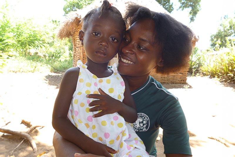 Child from and caregiver from Haiti